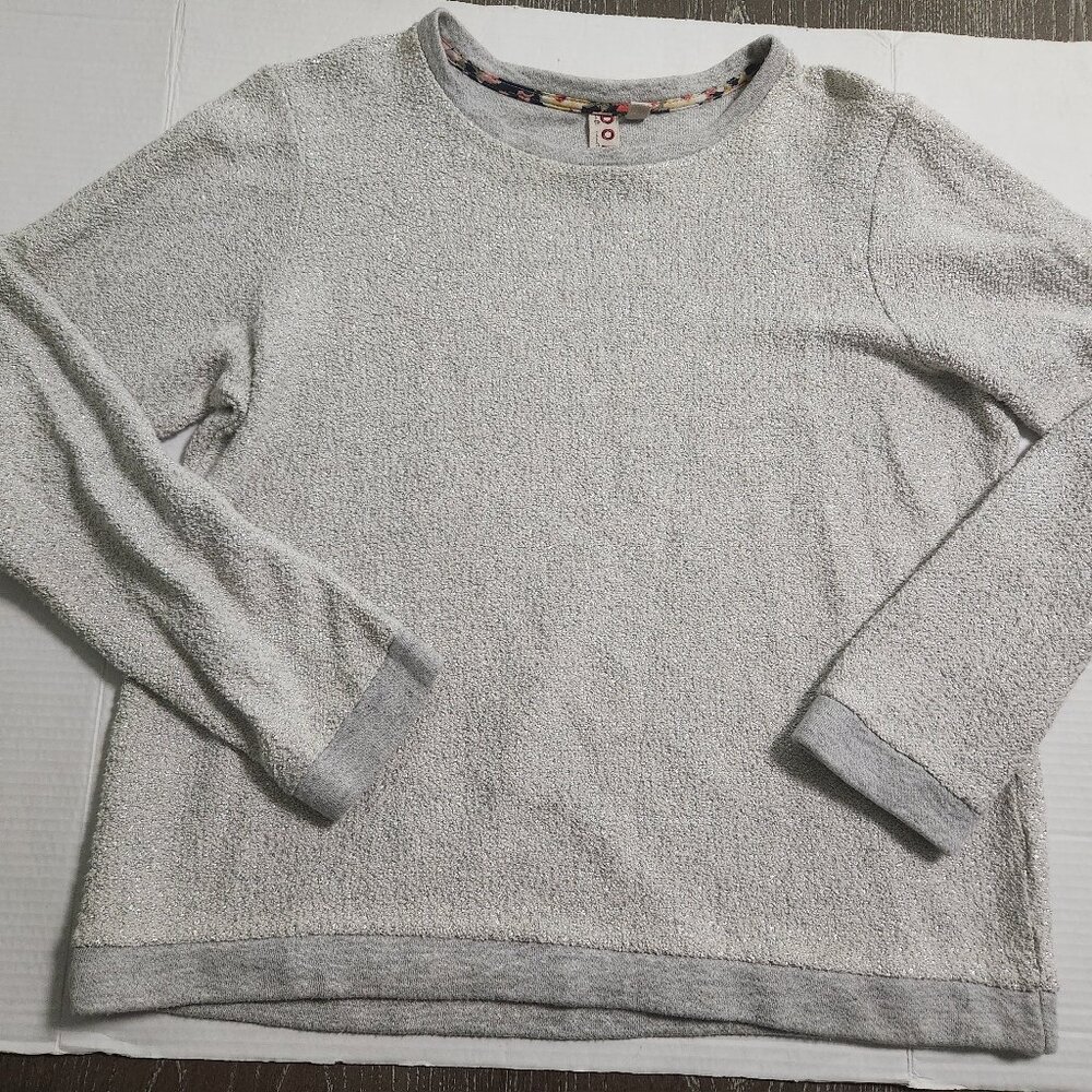 Anthropologie Dolan Sweatshirt Metallic Gray USA Made in Women’s Size Large